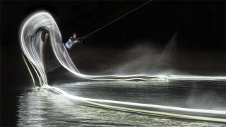 Illustration for article titled Night Wakeboarding with Light Boards Paints Gorgeously Mesmerizing Pictures